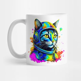 Space cat psychedelic Mug